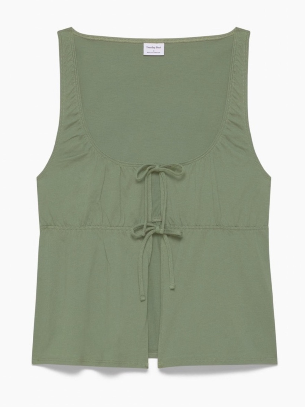 Sunday Best Aritzia Green Cannoli Top Cami